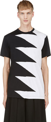 Comme des Garcons Homme Plus Black & White Zig-Zag T-Shirt