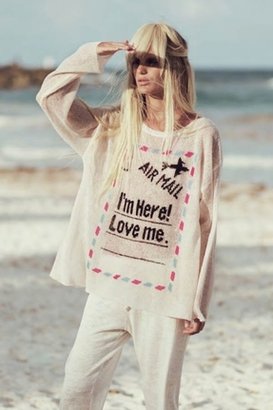 Wildfox Couture AirMail Roadie Sweater in Vintage Lace