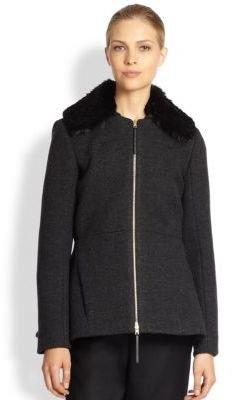 Marni Fur-Collar Wool-Blend Jacket