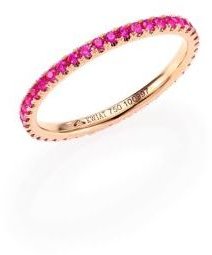 Kwiat Pink Sapphire & 18K Rose Gold Eternity Stacking Ring