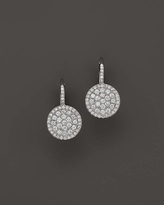 KC Designs Diamond Disc Drop Earrings in 14K White Gold