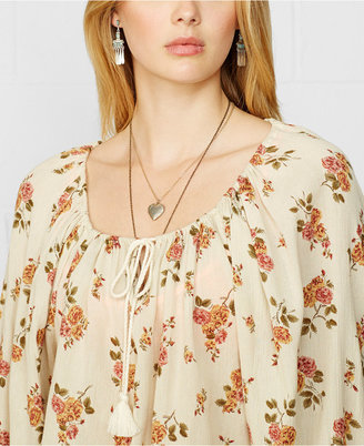Denim & Supply Ralph Lauren Puff-Sleeve Floral-Print Tunic