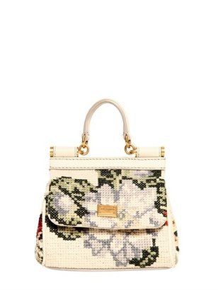 Dolce & Gabbana Mini Miss Sicily Stitched Shoulder Bag