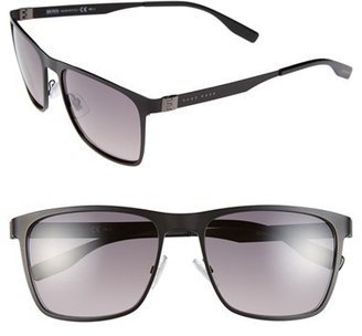 BOSS Men's 57Mm Polarized Sunglasses - Matte Black
