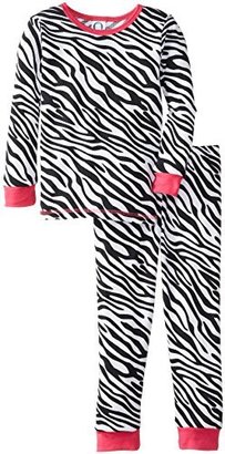 Gerber Little Girls' 2 Piece Girl Thermal Pajamas, Zebra