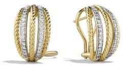 David Yurman Lantana Earrings with Diamonds in Gold