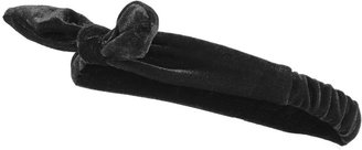 Topshop Black velvet headband with bow detail. 95% polyester, 5% elastane.
