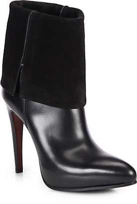 CNC Costume National Leather & Suede Fold-Over Booties