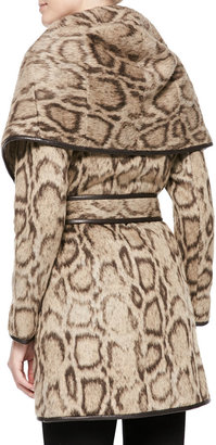 Diane von Furstenberg Leopard-Print Wrap Coat