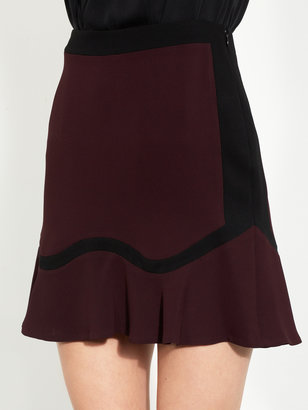 Diane von Furstenberg Challen Colorblocked Mini Skirt