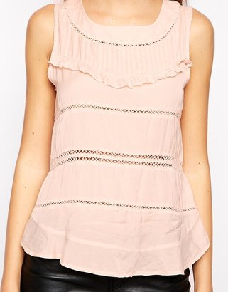 Vila Sleeveless Top With Cut Out Detail