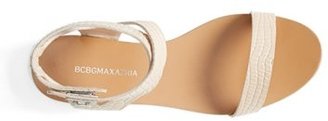 BCBGMAXAZRIA 'Brannon' Croc Embossed Flat Sandal