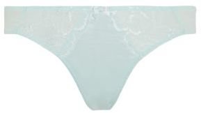 New Look Kelly Brook Mint Lace Trimmed Thong