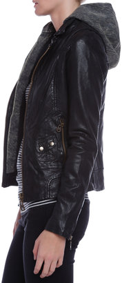 Doma Bianca Hooded Leather Jacket