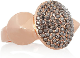 Eddie Borgo Rose gold-plated crystal cone ring