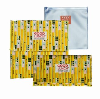SugarBooger 3 Count Good Lunch Snack Sack, Pencil