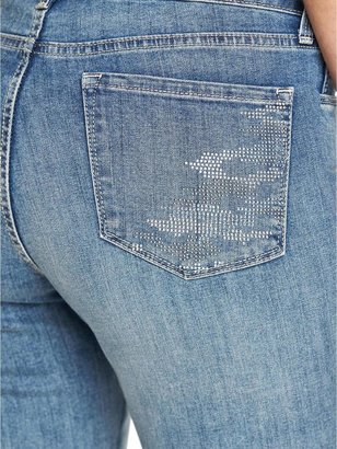 NYDJ High Waisted Embellished Pocket Slimming Jeans - Light Wash