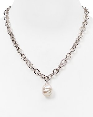 Majorica Simulated Pearl Pendant Necklace, 17