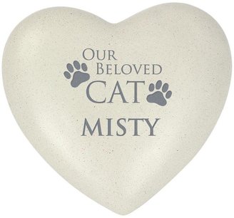 Personalised Cat In Loving Memory Heart Memorial