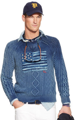 Polo Ralph Lauren Tonal-Flag Crewneck Sweater