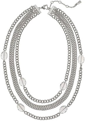 JLO by Jennifer Lopez silver tone bead multistrand necklace