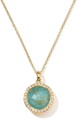 Ippolita 18k Gold Rock Candy Mini Lollipop Pendant Necklace, Quartz/Turquoise/Diamonds