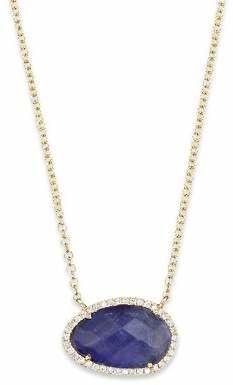 Meira T 14K Yellow Gold Small Tanzanite and Diamond Necklace, 16"