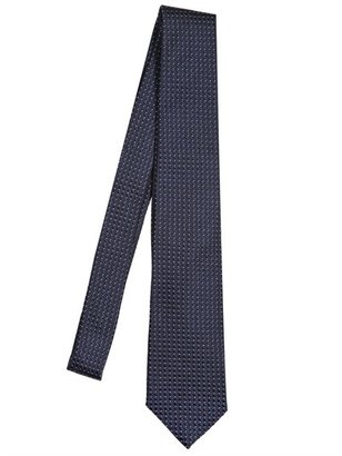 Giorgio Armani Micro Checked Silk Jacquard Tie