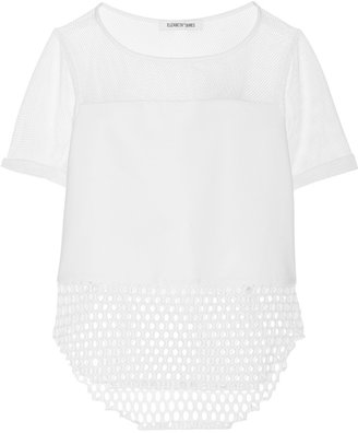 Elizabeth and James Rider paneled mesh and jersey top