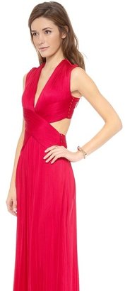 Catherine Deane Sylver Cross Back Gown