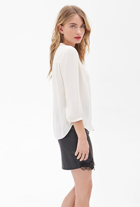 Forever 21 Classic Peasant Top
