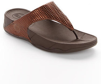 FitFlop Lulu Weave Bronze Thong Sandals