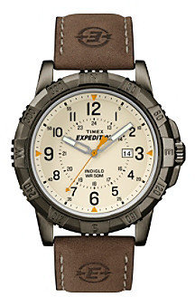 Timex Men's Expedition Rugged Metal Field Brown Leather Strap Watch