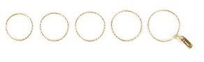 Maria Francesca Pepe Set of 5 Hammered Rings - Gold