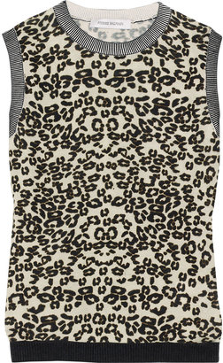 Balmain Pierre Leopard-print cotton top