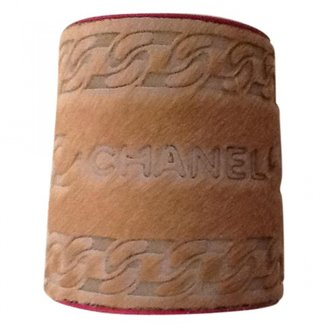 Chanel Beige Leather Bracelet