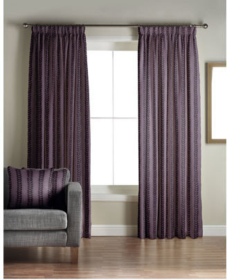 Jeff Banks Home Sierra Aubergine Lined Curtains - 90 x 90in