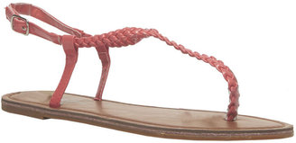 Wet Seal Braided T-Strap Sandals