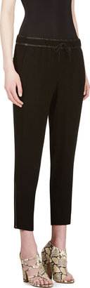 Helmut Lang Black Leather-Waistband Relic Trousers