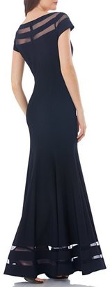 JS Collections Women's Illusion Mermaid Gown