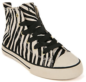 Ralph Lauren Girl's Sag Harbour Zebra Haircalf High-Top Sneakers