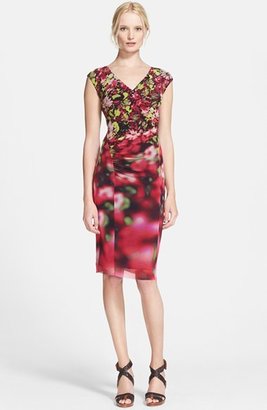 Jean Paul Gaultier Cap Sleeve Floral Tulle Dress