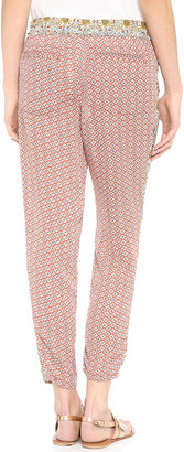 Free People Mixed Print Easy Pleat Pants