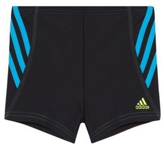 adidas Boy's black side striped swim shorts