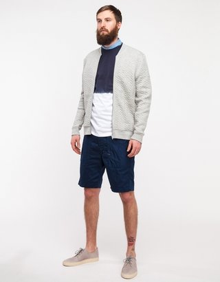 Topman Grey Mini Cable Quilted Bomber