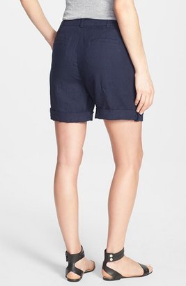 Eileen Fisher Cuff Linen Shorts (Regular & Petite)