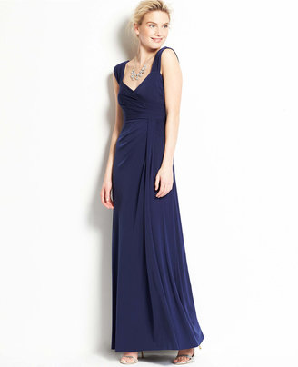Ann Taylor Petite Jersey Tucked Strap Gown