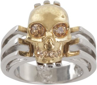 Alexander McQueen Silver Art Deco Skull Ring