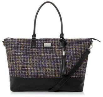 Betty Jackson Designer purple tweed tote bag