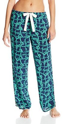 Nautica Sleepwear Women's Woven Rope-Print Pajama Pant